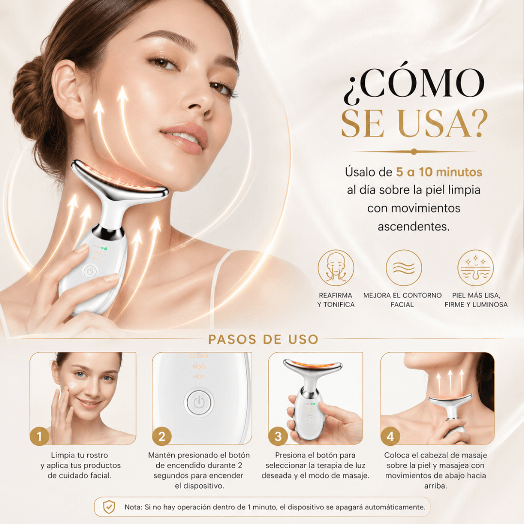 Masajeador Facial EMS Anti Papada y Reafirmante