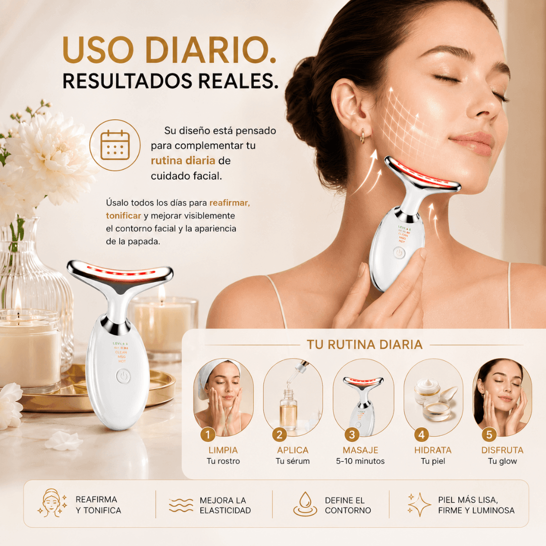 Masajeador Facial EMS Anti Papada y Reafirmante